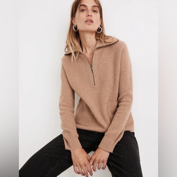Madewell Glenbrook Half-zip Pullover Sweater - Picture 1 of 4